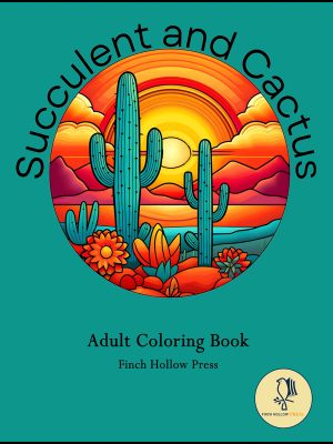 Succulents and Cactus Adult Coloring Book