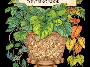 Houseplants Adult Coloring Book